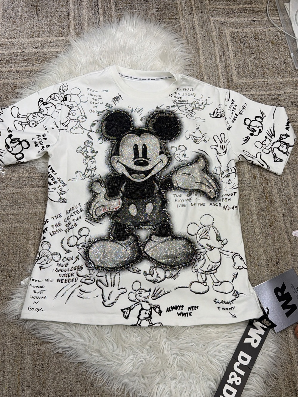 Kids White Mickey Mouse Graphic Tee